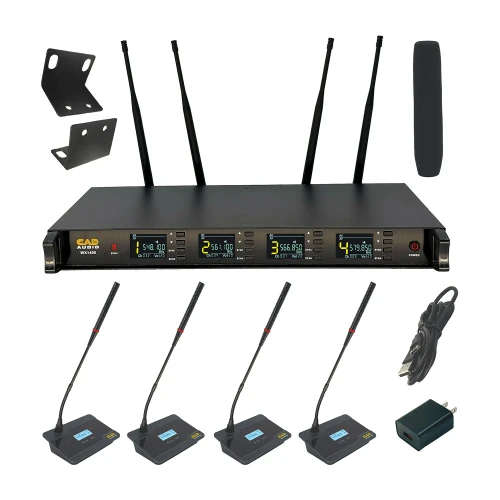 CAD Audio WX1400GN 4-Channel Wireless Gooseneck Microphone System (550 to 590 MHz)