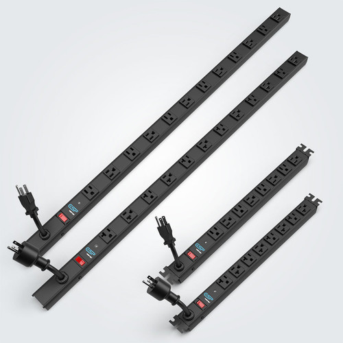 ESP ESP-VP-10V-1212 120V 12A 12-Outlet Surge-Protected Vertical PDU with 10-Foot Cord