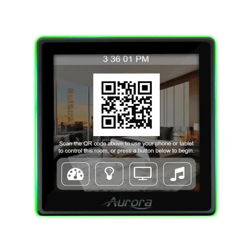 Aurora Multimedia RXT-4D-G3-S-B 4 Inch 1:1 Aspect Ratio in-wall ReAX Touch Panel Control System