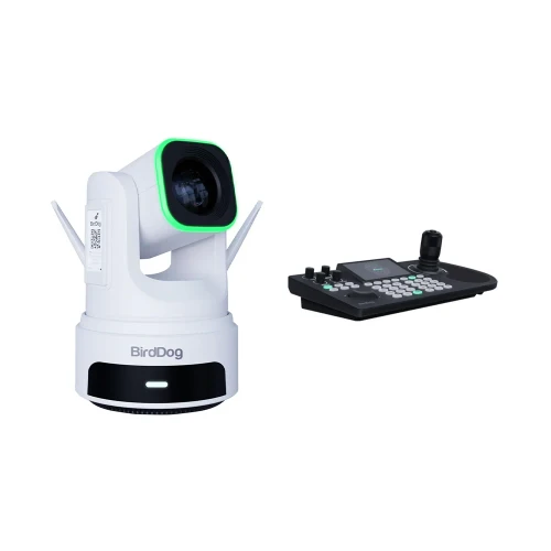 BirdDog BDX4UCOMBO-W X4 Ultra 4K PTZ Camera Kit with KBD Controller, 3 Cameras, White