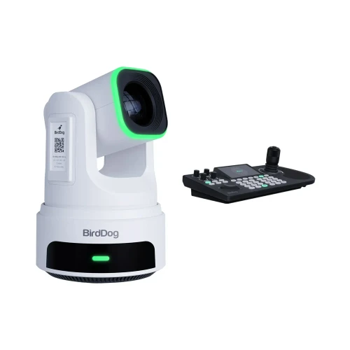 BirdDog BDX4EUCOMBO-W X4E Ultra PTZ Camera Kit with KBD Controller, 3 Cameras, White