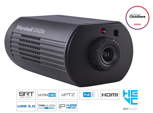 Marshall CV420e 4K60 IP, HDMI and USB Streaming Camera