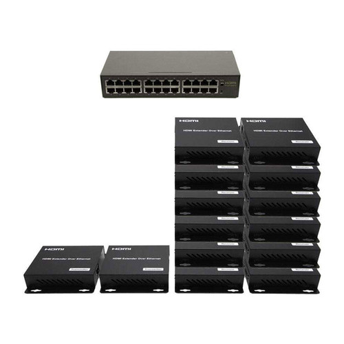 2x12 Network HDMI Matrix Switcher with WEB GUI & Remote IR