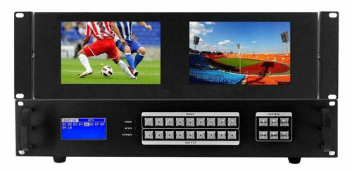 WolfPackPro 4K 2x4 HDMI Matrix Switcher w/Dual Monitors