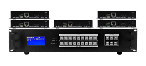4K 2x5 HDMI Matrix Switcher over CAT6 with Apps