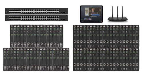 POE 36x40 HDMI Over IP Matrix Switcher w/Real Time iPad Video Preview