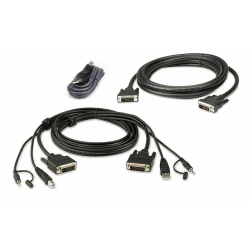 ATEN 2L7D03UDX5 3M USB DVI-D Link Dual Display Secure KVM Cable Kit