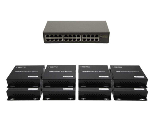 4x4 Network HDMI Matrix Switcher with WEB GUI & Remote IR