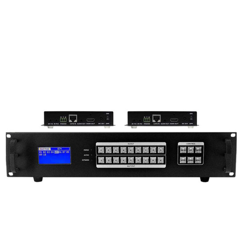 4K 7x2 HDMI Matrix Switcher over CAT6 with Apps