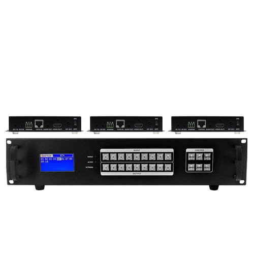 4K 7x3 HDMI Matrix Switcher over CAT6 with Apps