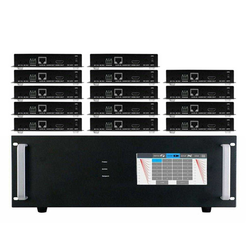 WolfPack 4K 30 Hz 8x14 HDMI Matrix Switcher w/Touch Screen & HDMI over CAT6 Extenders