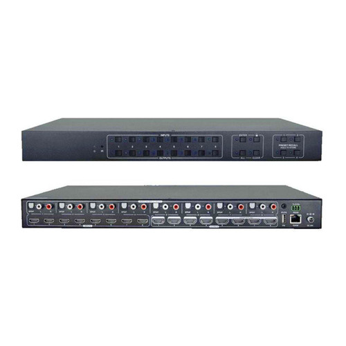 Wolfpack 4K 60 Hz 4:4:4 8x8 HDMI Matrix Switcher - HDR with Separate Audio