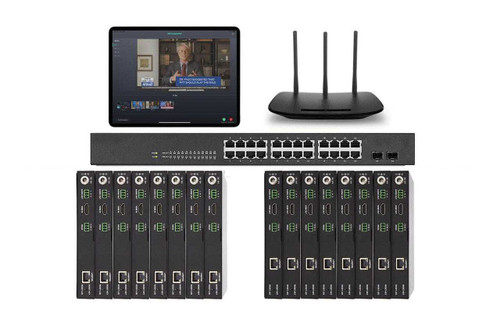 POE 8x8 HDMI Over IP Matrix Switcher w/Real Time iPad Video Preview