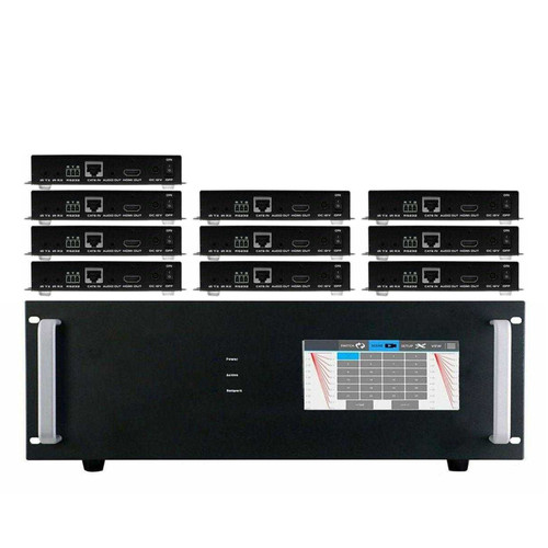 WolfPack 4K 30 Hz 9x10 HDMI Matrix Switcher w/Touch Screen & HDMI over CAT6 Extenders