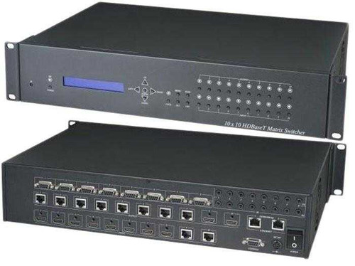 WolfPack 4K 10x10 HDBaseT HDMI Matrix Switch over CATx w/Android & iPad App