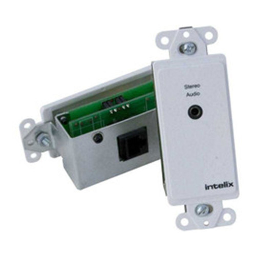 Intelix AVO-A2MINI-WP-F Analog Stereo Audio Wall Plate Balun - 3.5mm
