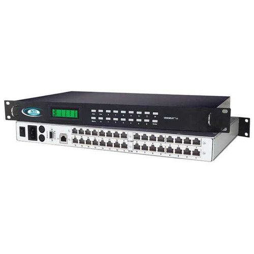 NTI SM-16X16-C5AV-LCD VGA Video/Audio Matrix Switch via CAT6 to 600ft