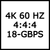 Supports 4K 60 Hz with 4:4:4 at 18 GBPS