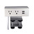 WolfPack  Adjustable Deskmount Dual-Power Outlets with Dual-USB 3.5Amp Charger & 10ft Power Cord