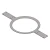 QSC AC-MR8 Flanged Mud Ring Pre-Installation Brackets for AC-C8T Loudspeaker (6-Pack)