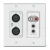 QSC unD6IO AtteroTech Dante Networked 4x2 Audio Wall Plate 2-Gang US Decora Form Factor