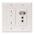QSC unD6IO-BT AtteroTech 2-Gang Dante Networked 4x2 Audio Wall Plate