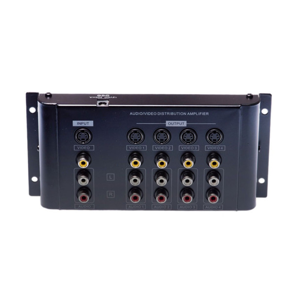 1X4 S-Video / Composite + Stereo Audio Splitter