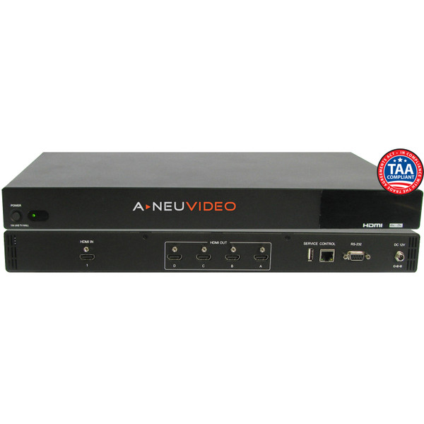 A-Neuvideo ANI-4K-VW 1x4 Hdmi 4k Video Wall Splitter (Cascadable)