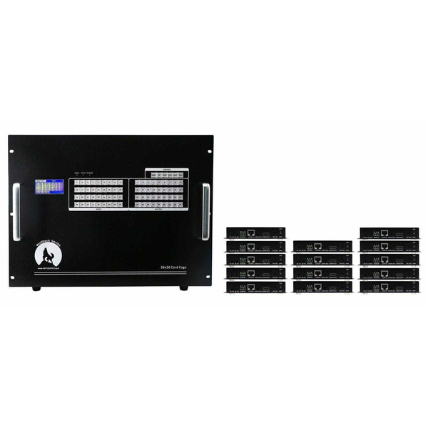 4K 14x14 HDMI Matrix HDBaseT Switcher w/14-HDBaseT Receivers & Apps