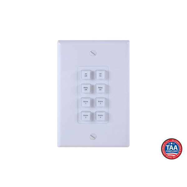 A-Neuvideo ANI-8WP 8-button Illuminated IP Wall Plate Control Keypad