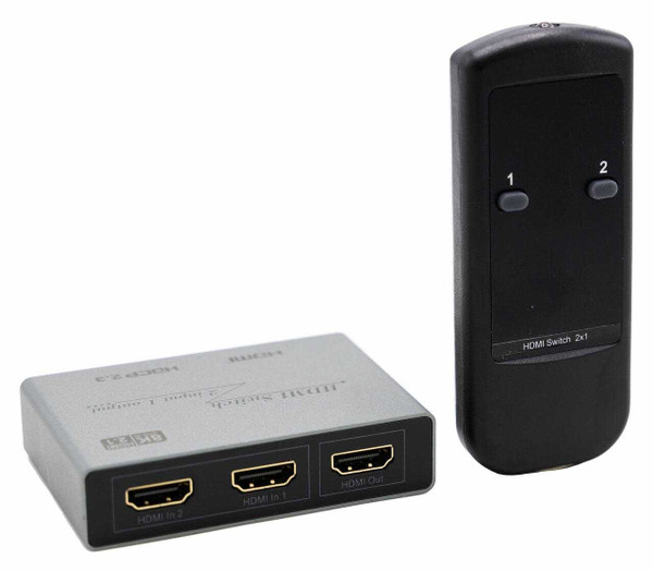 WolfPack 8K 2x1 HDMI Switcher with Remote Control