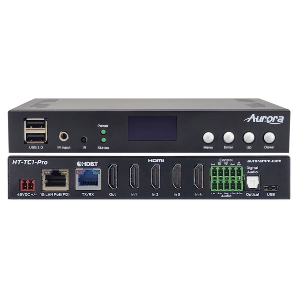 Aurora HT-TC1-Pro 4 Input 4K60 4:4:4 uncompressed HDBaseT™ 2.0 Transceiver 330ft