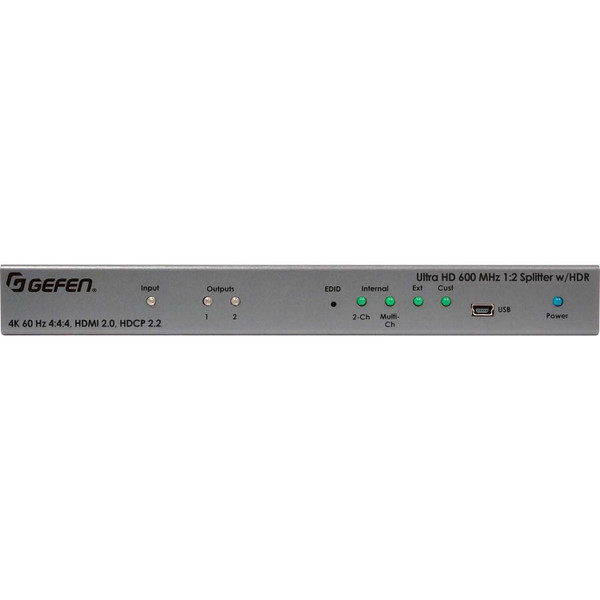 Gefen EXT-UHD600-12 4K Ultra HD 600 MHz 1:2 Splitter w/ HDR