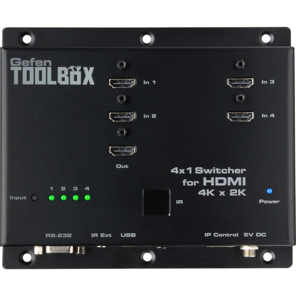 Gefen GTB-HD4K2K-441-BLK Switch 4 UHD Sources to 1 UHD Display