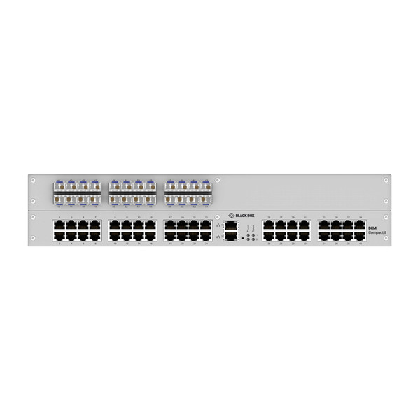 Black Box ACXC40FH24-1G 64-Port, (40) CATx, (24) Fiber, 1G, 2RU KVM Matrix Switch