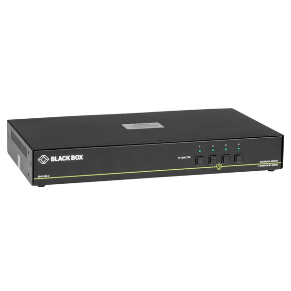 Black Box SS4P-KM-U Secure KM Switch, NIAP 3.0 - 4-Port, USB, Audio