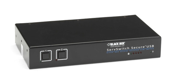 Black Box SW2009A-USB-EAL 2-Port Secure KVM Switch VGA USB w/CAC Reader EAL4+