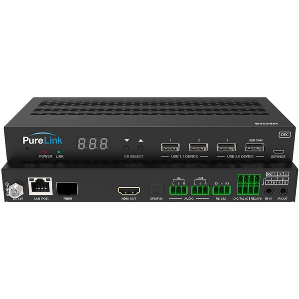 PureLink VIP-400-D 4K60 HDMI & USB/KM CAT & Fiber - AV over IP Decoder