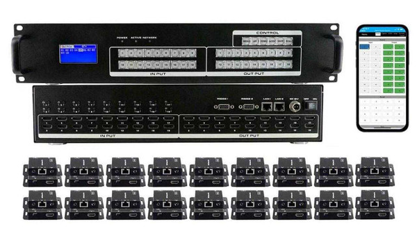 1080p 18x18 HDMI Matrix Switch with 18-Separate HDMI Baluns - Discontinued