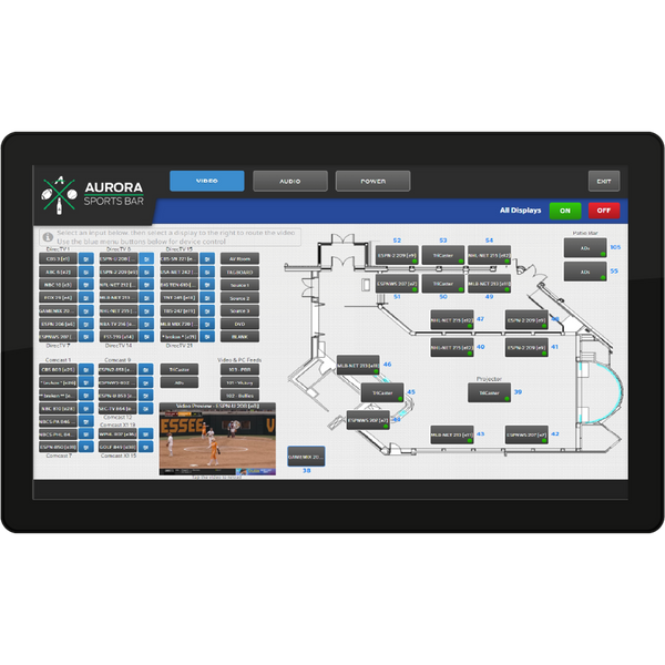 Aurora Multimedia RXT-21VS-B 21.5" VESA Mount ReAX Touch Panel Control System (Black)
