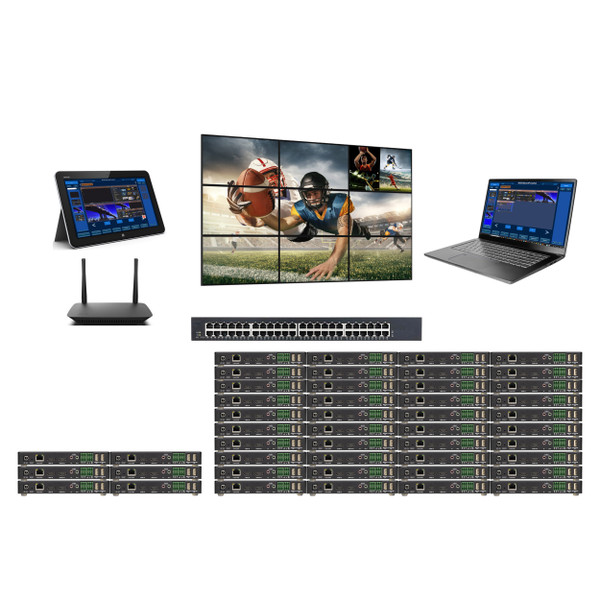 4K 30 Hz 6x40 AV Over IP POE Matrix Switch