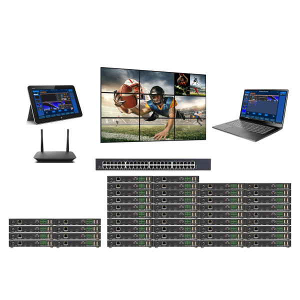 4K 30 Hz 8x38 AV Over IP POE Matrix Switch