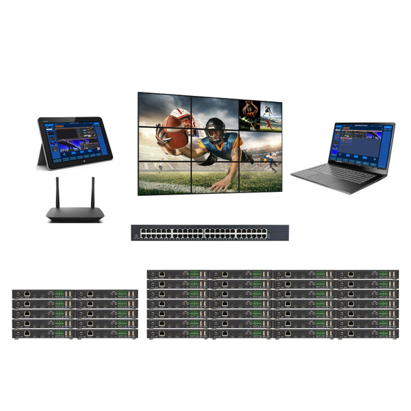 4K 30 Hz 8x28 AV Over IP POE Matrix Switch