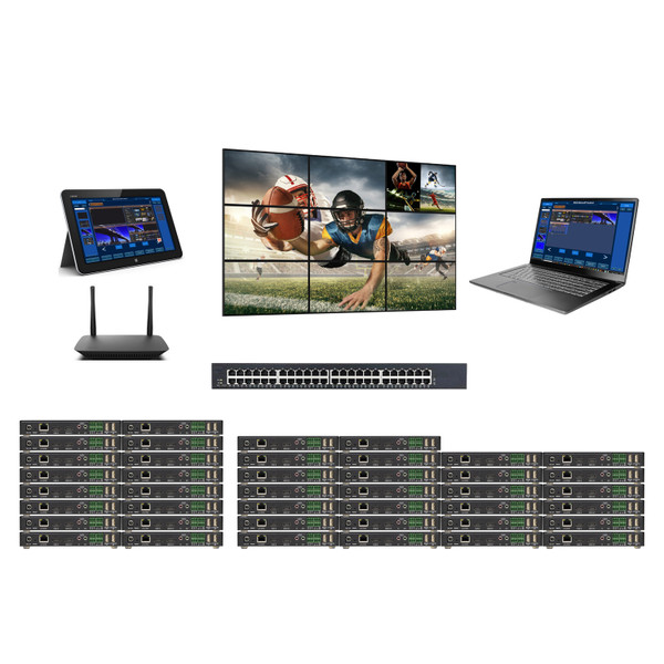 4K 30 Hz 16x26 AV Over IP POE Matrix Switch