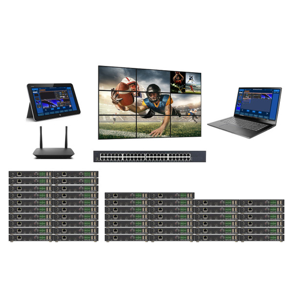 4K 30 Hz 20x26 AV Over IP POE Matrix Switch