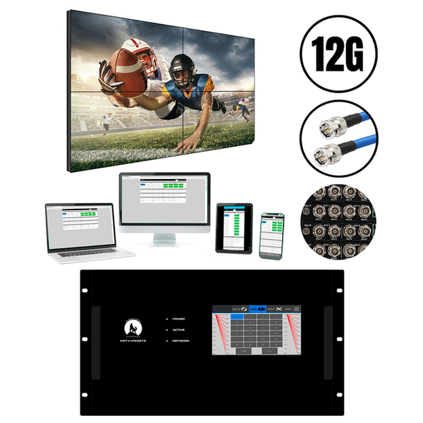 8x20 12G SDI Matrix Switcher with a Video Wall Function & Apps and other sizes