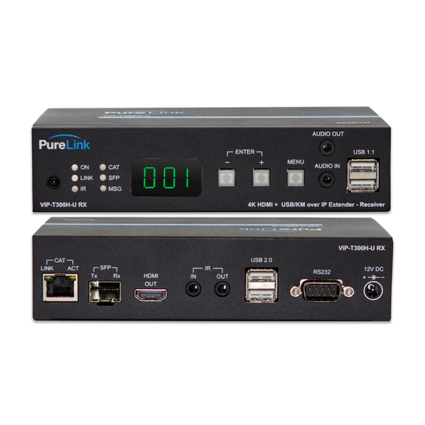 PureLink VIP-T300-D-RACK2 4K HDMI & USB/KM over IP Decoder – TAA