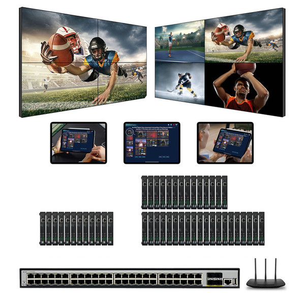 1080p 12x34 HDMI Over LAN Matrix Switcher w/Real Time iPad Video Preview