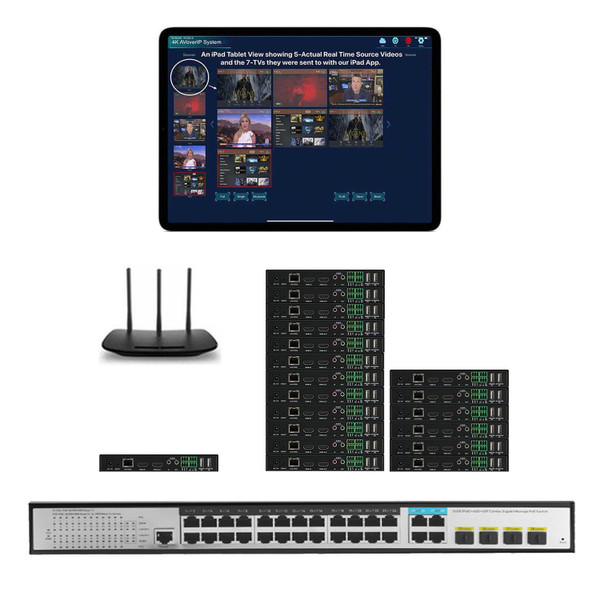 1x18 4K 30 Hz POE HDMI Over LAN Splitter w/Real Time iPad Video Preview