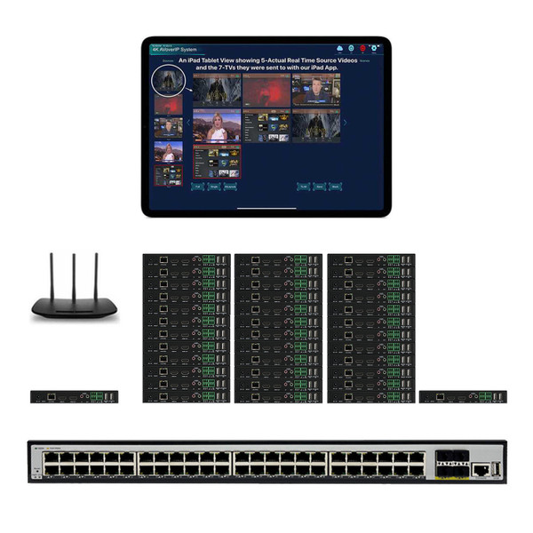 1x37 4K 30 Hz POE HDMI Over LAN Splitter w/Real Time iPad Video Preview